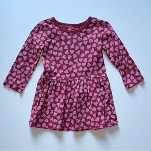 Tea Collection Red and Pink Heart Dress - Size 2